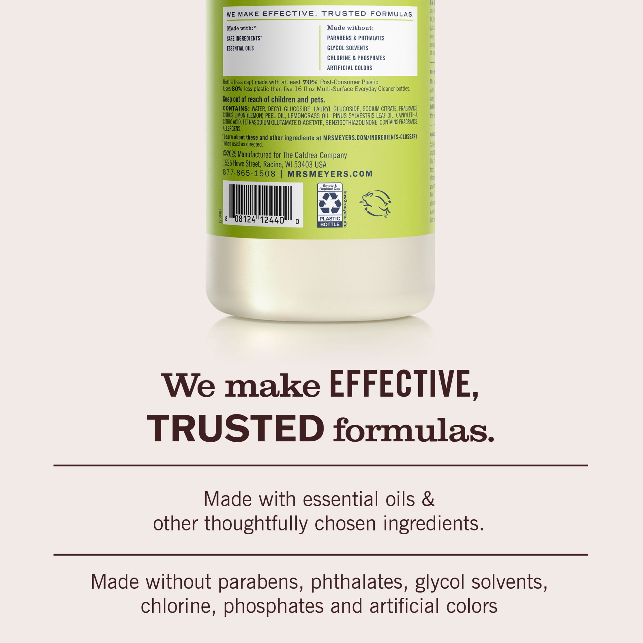 (2 pack) Mrs. Meyer's Clean Day Multi-Surface Everyday Concentrate, Lemon Verbena Scent, 32 Fl Oz