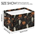 thumbnail image 4 of Yayeee Canvas Storage Basket with Handles for Shelves Fabric Bins Closet Organizer, Autumn Ghost Pattern, 4 of 8