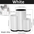 thumbnail image 7 of Knife Holder Kitchen 3-in-1 Universal Block without Knives Silverware Storage Stand with Drain Hole,for Countertop and Cabinet Drawer,White, 7 of 7