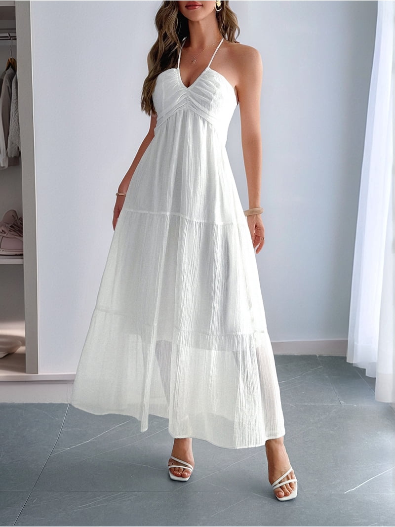 long white casual dress White Maxi Button Down Dress White Button Down Drop Waist Maxi Dress Dresses
