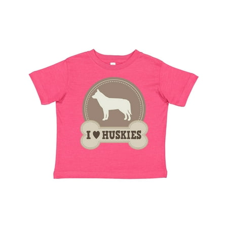

Inktastic Husky Dog Gift I Love Huskies Gift Toddler Boy or Toddler Girl T-Shirt