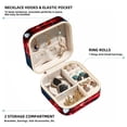 thumbnail image 2 of Christmas Snowflakes Travel Portable Square Jewelry Box Organizer Earring Necklace Bracelet Holder Decorative Display Case Stand Storage Box, 2 of 6