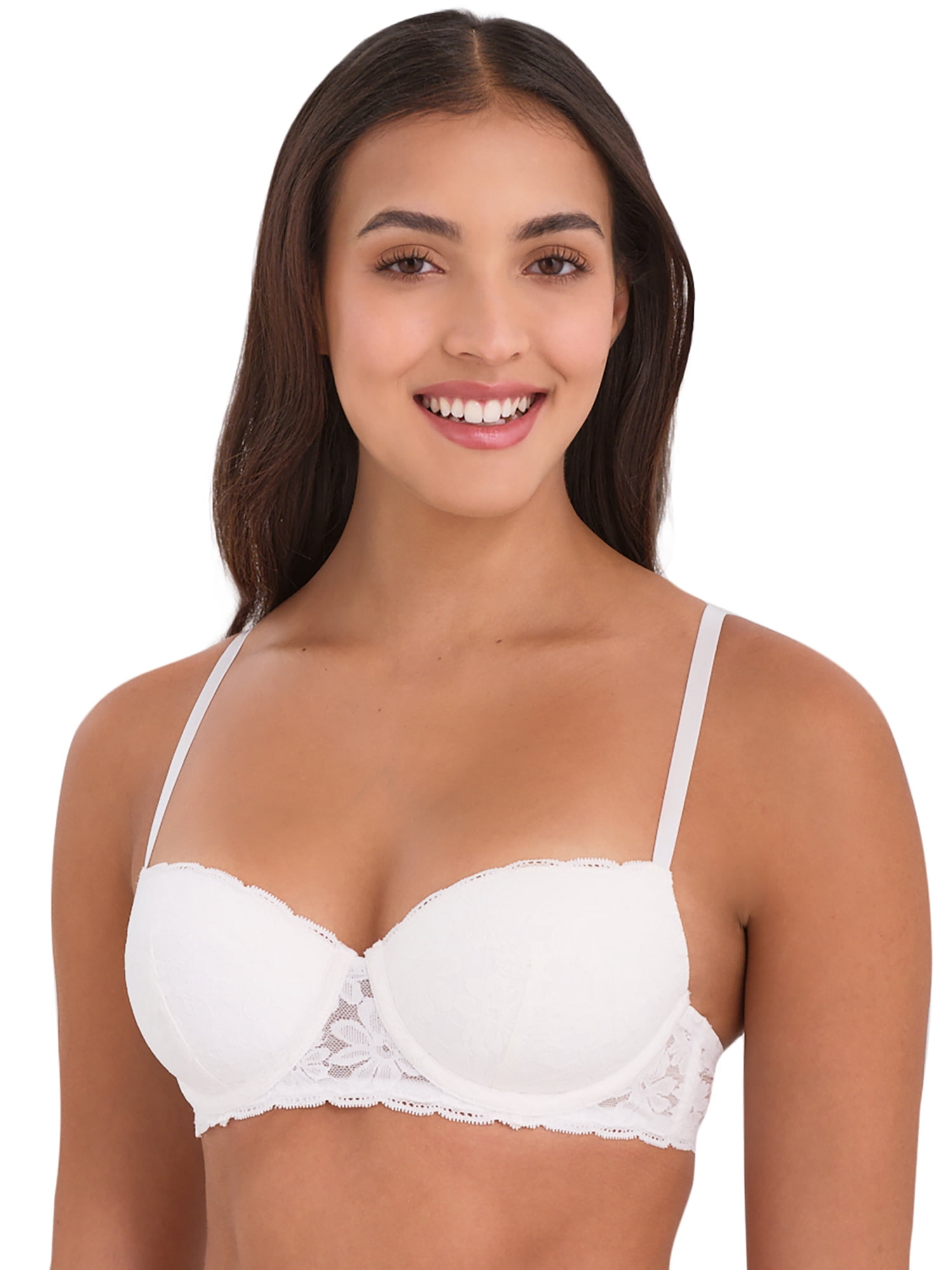 No Boundaries Women’s and Women’s Plus All-Over Lace Balconette Bra with Sugarcup™, Sizes 34B-40DD