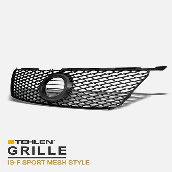 Stehlen 642167824510 IS-F Sport Mesh Front Hood Bumper Grille - Matte Black For 2006-2008 Lexus IS250 / IS350