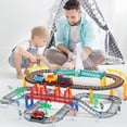 thumbnail image 6 of LINXUXIE 113 PCS Train Tracks Set, Locomotive Train Toys with Bridge Road and Sign, Birthday Gifts for 3-5 5-8 Year Old, 6 of 8