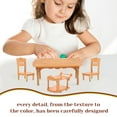 thumbnail image 5 of 1 Set of Plastic Miniature Dining Chair Table Set Model Doll House Furniture Decor Dollhouse Furniture, 5 of 6