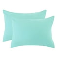 thumbnail image 1 of Zippered Pillow Cases Pillowcases Covers Egyptian Cotton 2-Pack (20 x 30 Inch, Cyan), 1 of 8