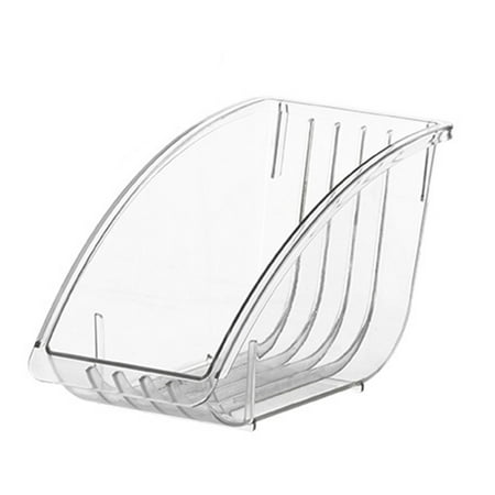 

HEVIRGO Sloping Top Dish Tray Muti-grids PET Convenient Use Plates Holder Kitchen Tools Clear PET
