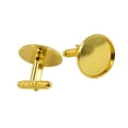 thumbnail image 1 of Gemelos Redondos Sunnimix en blanco para bricolaje Bronce Negro Dorado, 1 of 6