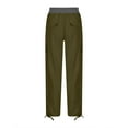 thumbnail image 6 of up to 60% off Gifts Usmixi Womens Cargo Trousers Fashion Drawstring High Waist Stretchy Long Pants Plus Size Lightweight Cotton Pants with Pockets Army Green XXL, 6 of 6