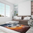 thumbnail image 3 of Man Cave Rug, Personalized Gifts Rug, Gift For The Home Rugs, Ball Rug, Salon Decor Rug, Gym Rug, Ball Fire Rug, Corridor Rugs, Entry Rug, 2'x3' - 60x90 cm, 3 of 7