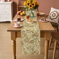 thumbnail image 2 of Beige Brown Green Table Runner - 60 Inch Long Retro Botanical Abstract Art Cotton and Linen Blended Dress Scarves Farmhouse Table Runner for Kitchen Dining, Coffee Table, 13" x 60", 2 of 8