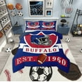 thumbnail image 2 of Erosebridal American City Buffalo Bedding Sets King with Comforter, Football Soccer Comforter Sets King Size, Sports Theme Reversible Duvet Insert, Super Cozy Room Decorative, 3pcs, 2 of 8