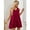 Red, variant on SAYFUT Womens V Neck Sleeveless Knee Length Ruffle Hem Tunic Dress Casual Loose Flowy Swing Shift Dresses Brown/Black/Navy Plus Size S-2XL