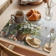 thumbnail image 3 of Country Daisy Flowers Placemats Set of 12, Oil Painting Floral Straw Hat Non-Slip Place Mats Washable Table Mats for Kitchen Dining Table Decorations Indoor/Outdoor, 3 of 9