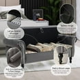 thumbnail image 7 of Sumdeal 63'' Storage Ottoman Bench for Living Room with storage,Gray, 7 of 7