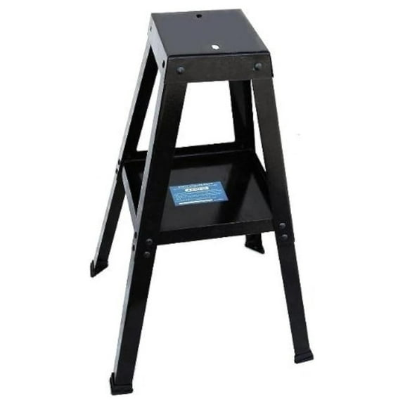 Grinder Stand - Heavy Duty Steel Work Bench with Tool Tray - 7-7/8" x 8-3/4" Top - 32" Height - Predrilled Mounting Table for Tools