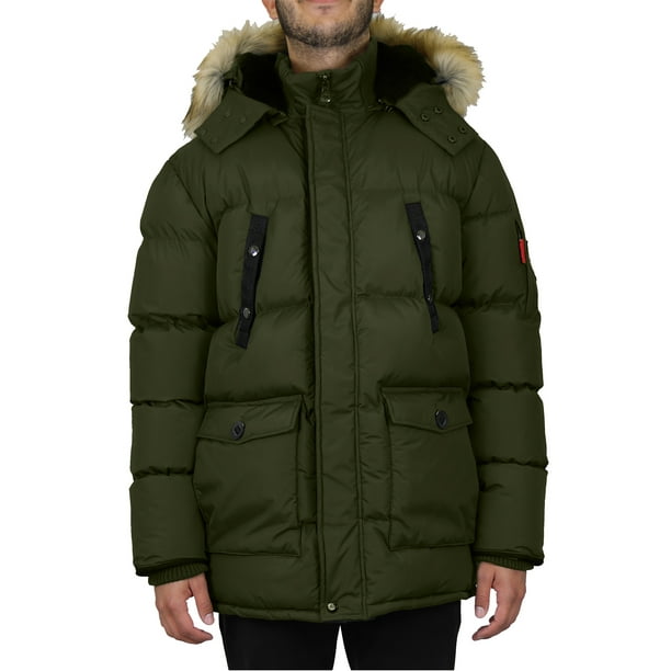 Men's Heavyweight Parka Jacket Coat With Detachable Hood - Walmart.com