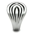 thumbnail image 4 of Luxe Jewelry Designs Women's High Polished Oval Striped Stainless Steel Ring - Size 5 (Pack of 3), 4 of 4