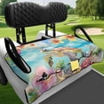 thumbnail image 4 of XYZCANDO Sea Turtle Floral Golf Cart Seat Cover | Terry Cloth 4 Pockets Non-Slip | Universal 2-Seat Golf Cart Accessory For Golf Lovers, 4 of 8