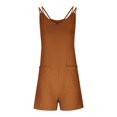 thumbnail image 5 of cfhntfmh Casual Jumpsuit for Women Fashion Double Spaghetti Strap Scoop Neck Rompers Baggy Pocketed Shorts Outfits, 5 of 7