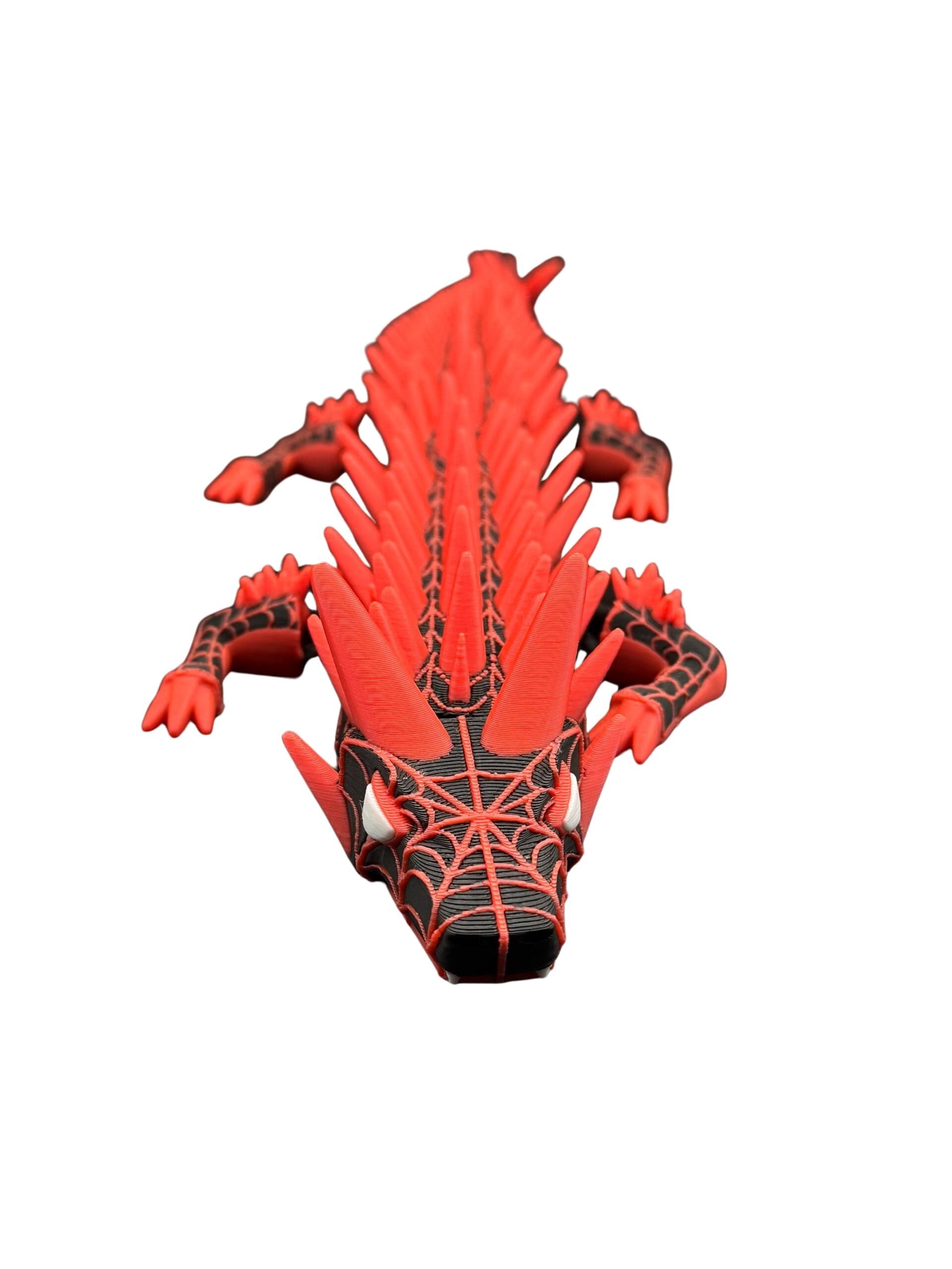 Dragon - Articulated Fidget Poseable Comic-Inspired Fantasy Dragon - 3D Printed Collectible