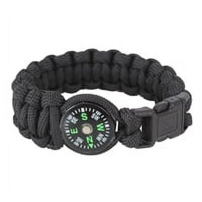 Rothco Paracord/Compass Bracelet, Black, 9