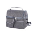 thumbnail image 2 of Oleegame 2PC Bathtub Drain Stopper Great Quality Multi Color Custom Size Handle 420D Polyester Nylon Double Compartment Cooler Bag For Lunch Gray, 2 of 7