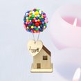 thumbnail image 4 of GOOHOCHY Decoraciones de cabañas de madera para San Valentín, globos DIY, kit de modelo de casa pequeña, adornos creativos de escritorio para casa DIY, decoración de coche DIY para novias, padres,, 4 of 7