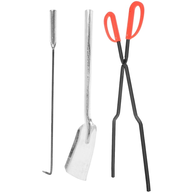 Mobutofu Iron Fireplace Tools 1Set Small Fire Tool For Fireplace Maintenance Campfire Tongs Homeowners Use
