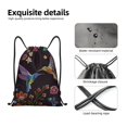 thumbnail image 4 of Xecao Humming Bird Pattern Sports Drawstring Backpack - String Swim Gym Bag with Wet Proof Pocket for Women&Men-Medium, 4 of 6