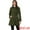 Army Green, variant on Women's Single Breasted Long Outwear Winter Coat Burgundy XL