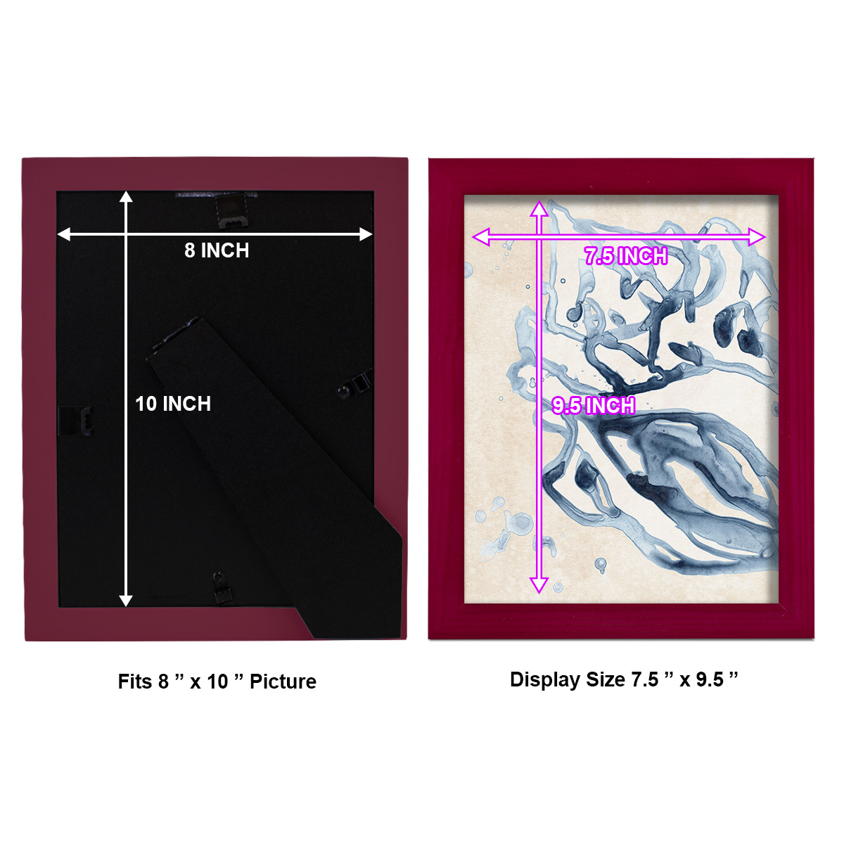 Water Shells II - Framed Print w/glass - Cherry Red
