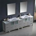 thumbnail image 5 of Fresca Torino 96" Engineered Wood Bathroom Vanity with Integrated Sinks in Gray, 5 of 5