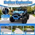 thumbnail image 6 of 24V 400W Kids Ride On Electric UTV Car with Remote Control, Ride on Toys with Advanced Center Panel, Music, Bluetooth, LED Lights, Gift for Boys Girls 3+, Blue, 6 of 9