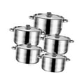 thumbnail image 4 of Juego de ollas para sopa de 5 piezas, olla para Fideos fácil de limpiar con tapa, juego de utensilios de cocina, olla de inducción para restaurante y Mango Argenta, 4 of 8