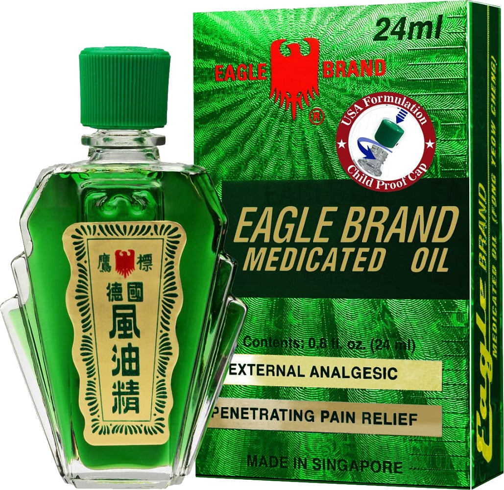 Eagle Brand Medicated Oil, 24ml - Pack Of 3 鹰标德国风油精