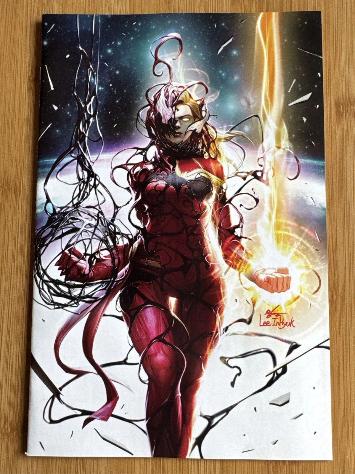 Captain Marvel 8 Inhyuk Lee Virgin Variant Carnage-ized NM