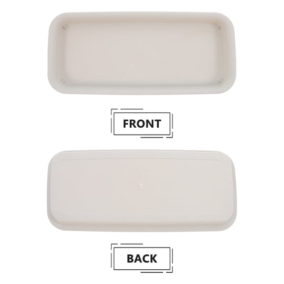 FOMIYES 3-Pack Beige Rectangular Plastic Plant Pot Drip Trays for Indoor and Outdoor Garden Water Drainage and Collection