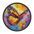 thumbnail image 2 of Voice Activated Clock with Glow Light 12 Inch Large Silent Wall Clock Battery Operated for Home Decor Colorful Butterfly Flying, 2 of 8