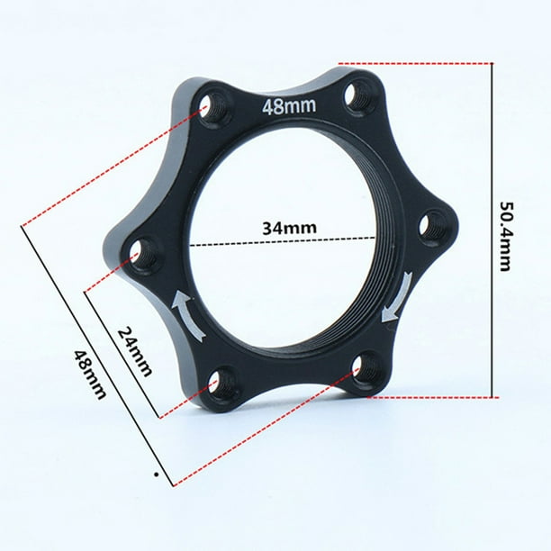 Bicycle Bike Rotary Screw Thread Hub Flange Adapter Brake Disc Mount Base 48mm