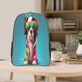 thumbnail image 5 of Honeii Colorful Sunglasses Dog Print Clear Backpack Heavy Duty Transparent Bag 17" See Through BookBag for Women Men Adults Work Festival Sports Travel, 5 of 7