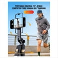 thumbnail image 3 of CL12P 180CM Selfie Stick Auto AI Face Tracking Quad Stand 360 Rotation Gimbal Tripod Stabilizer with LED Fill Light,1 * Selfie Stick 1 * Charging Cable 1 * Chinese and English instruction manual,Black, 3 of 8