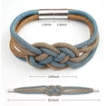 thumbnail image 5 of 2 Pack Strong Magnetic Curtain Tiebacks Upgrade Nordic Simple Style Drape Tie Backs Double Color Weave Rope Knot Decorative Curtain Holdbacks For Home, 5 of 5