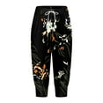 thumbnail image 4 of YDLCAFD Women Cropped Sweatpants Printed Trousers Drawstring Bottom Joggers, 4 of 5