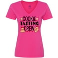 thumbnail image 3 of Inktastic Christmas Cookie Tasting Crew with Holiday Cookies Women's V-Neck T-Shirt, 3 of 5