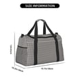 thumbnail image 3 of Disketp Houndstooth Black And White Bolsa de Viaje Tipo Duffle, Bolso de Mano para Fin de Semana para Mujer, Bolsa de Gimnasio Ligera para Hombre, Esencial para Viajes, 3 of 7
