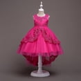 thumbnail image 1 of Vestido de princesa de diamantes para niñas de Europa y Estados Unidos, vestido de cola de encaje esponjoso, 1 of 6