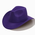 thumbnail image 5 of CAUYDY Western Cowboy Hat for Boys Cowgirl Hat for Girls Sizes 1-8 Years Kid Sun Hats Baby Beach Hat 9-15 Youth Wide Brim Summer Fall Hat Sizes 4-10 Years,Purple, 5 of 9
