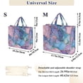 thumbnail image 2 of FORMRS Womens Corduroy Tote Bag Crossbody Shoulder Handbag with Pocket, Pink Marble Pattern, 2 of 7
